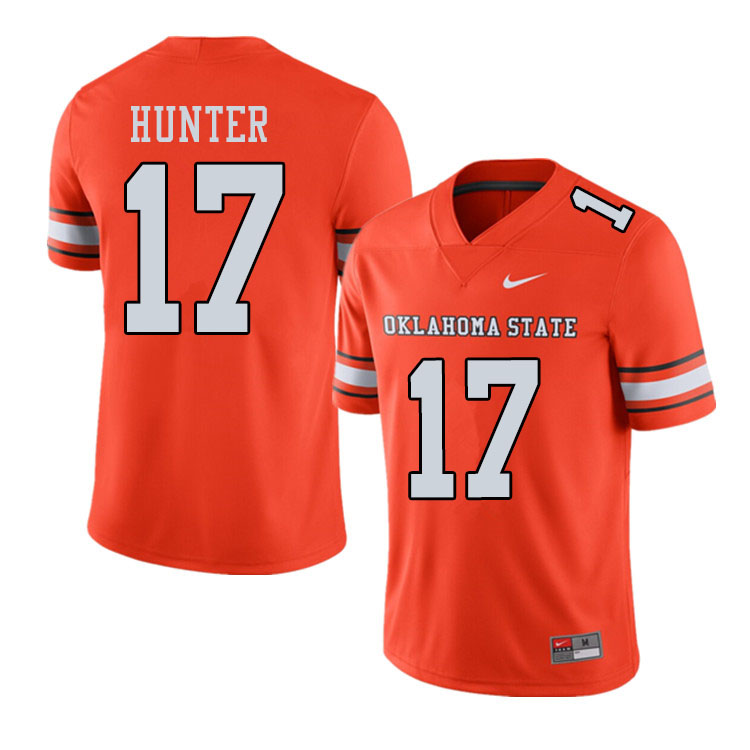 Men #17 Michael Hunter Oklahoma State Cowboys College Football Jerseys Sale-Alternate Orange